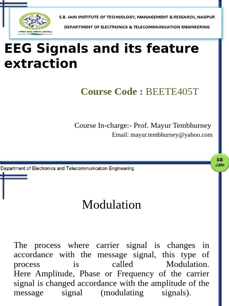 EEG Signal Modulation Techniques | PDF | Information And Communications ...