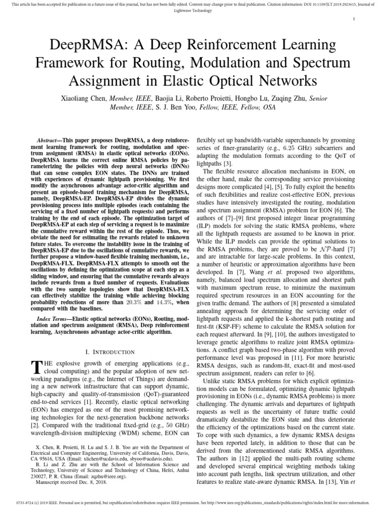 DeepRMSA A Deep Reinforcement Learning Framework For Routing ...