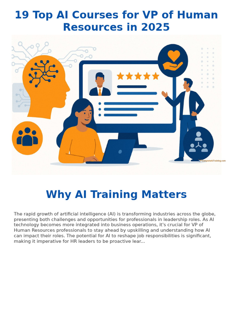 19 Top Ai Courses For VP of Human Resources in 2025 | PDF | Artificial ...