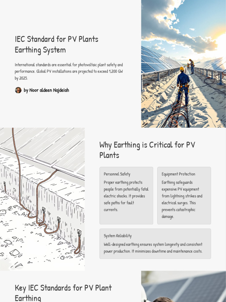 IEC Standards for PV Plant Earthing | PDF | Photovoltaic System ...