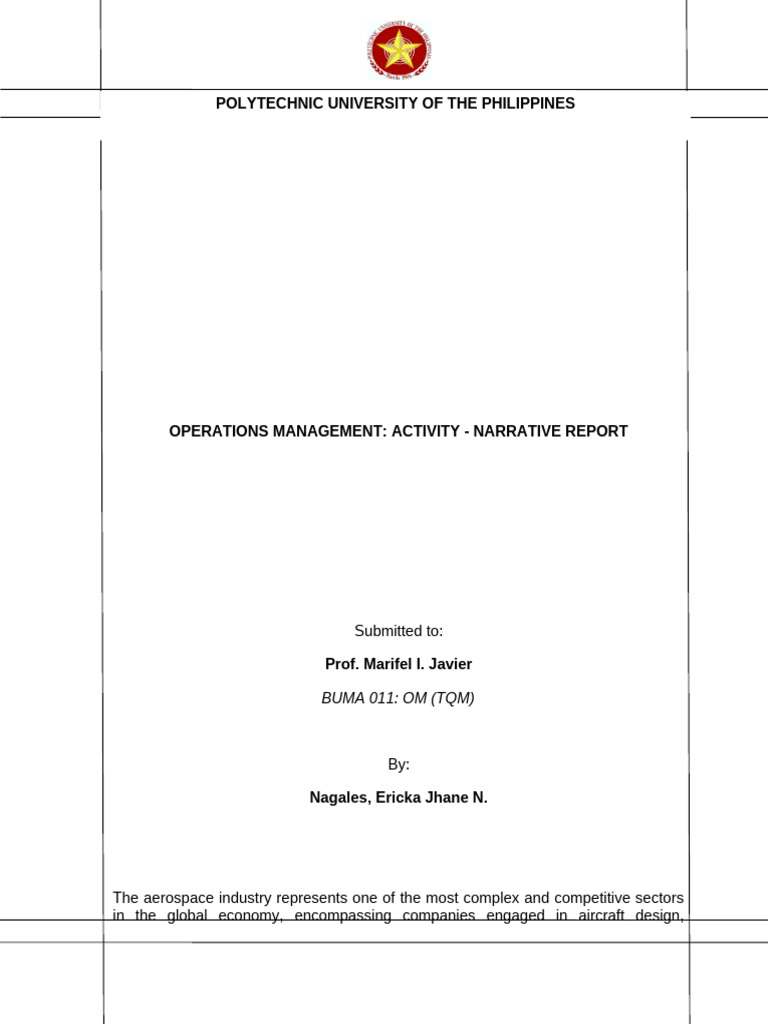 Activity - Narrative Report (Nagales, Ericka Jhane N.) Doc | PDF ...