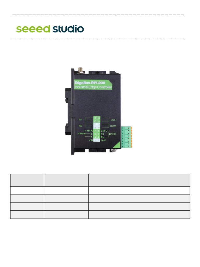 EdgeBox-RPi-200 Edge Computing Controller User Manual | PDF | Raspberry ...