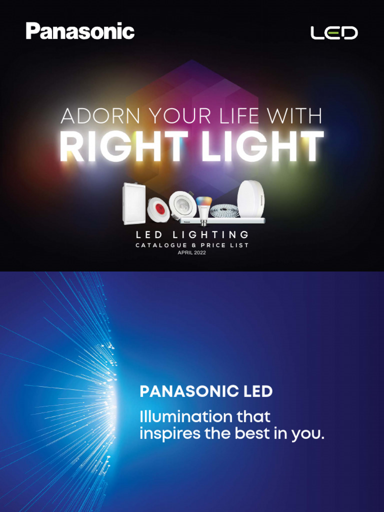 Panasonic LED Lighting Catalog 2022 | PDF | Lighting | Light