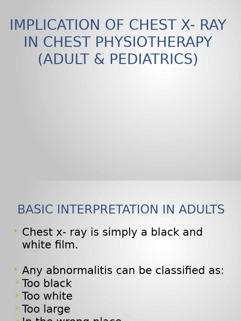 Chest X-Ray Interpretation Guide | PDF | Lung | Heart