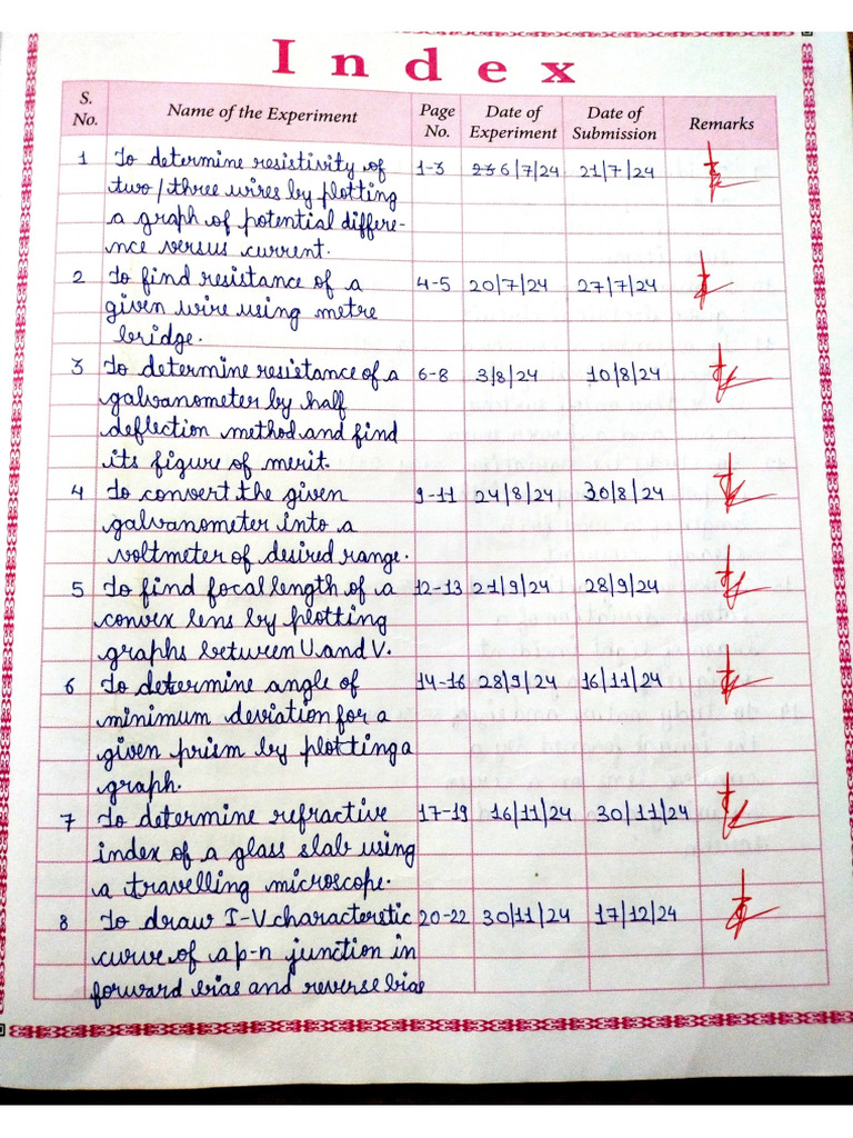 Physics Practical File Experiment 1 To 8 | PDF