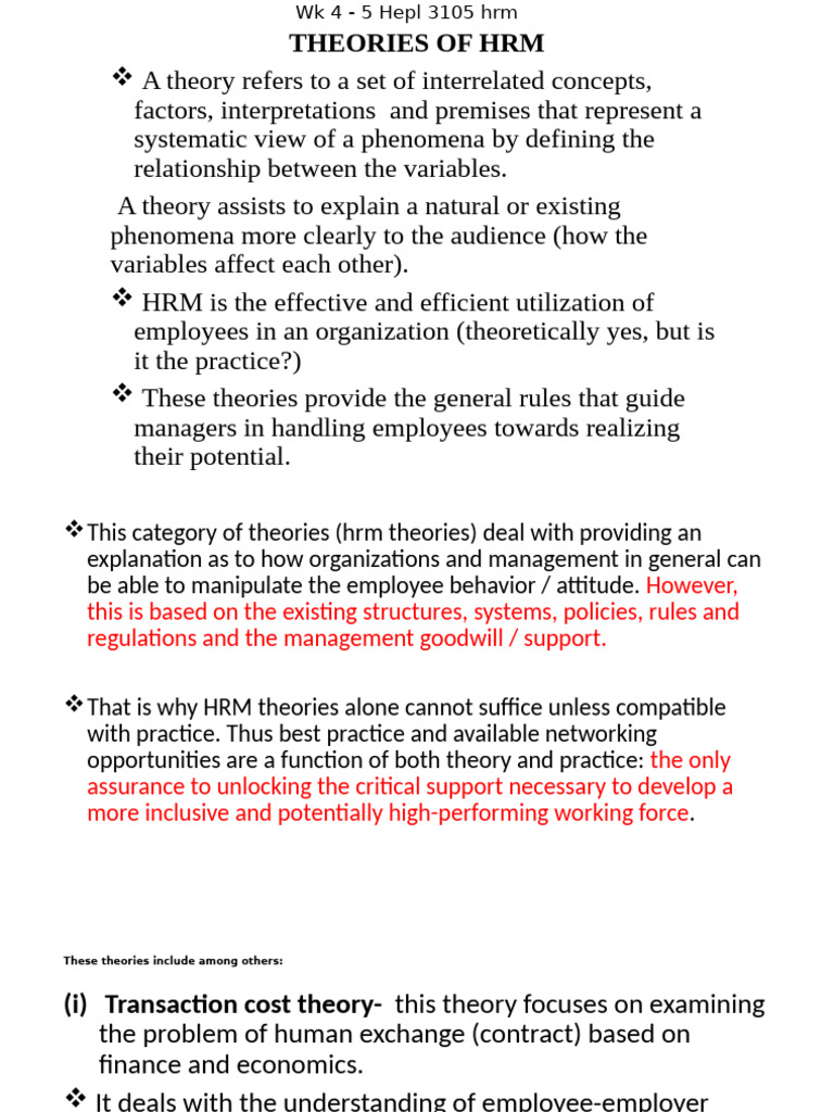Key HRM Theories Explained | PDF | Goal Setting | Motivation
