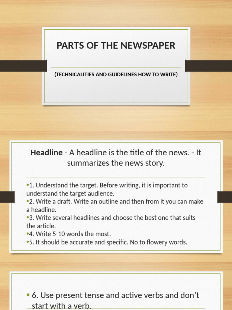 Understanding Newspaper Structure | PDF