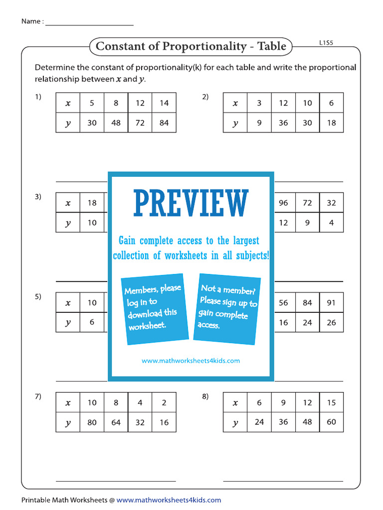 Constant Table 5 | PDF