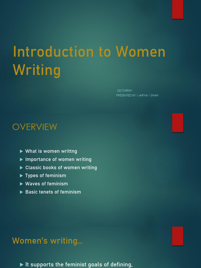 Overview of Women's Writing and Feminism | PDF | Gender Studies | Feminism