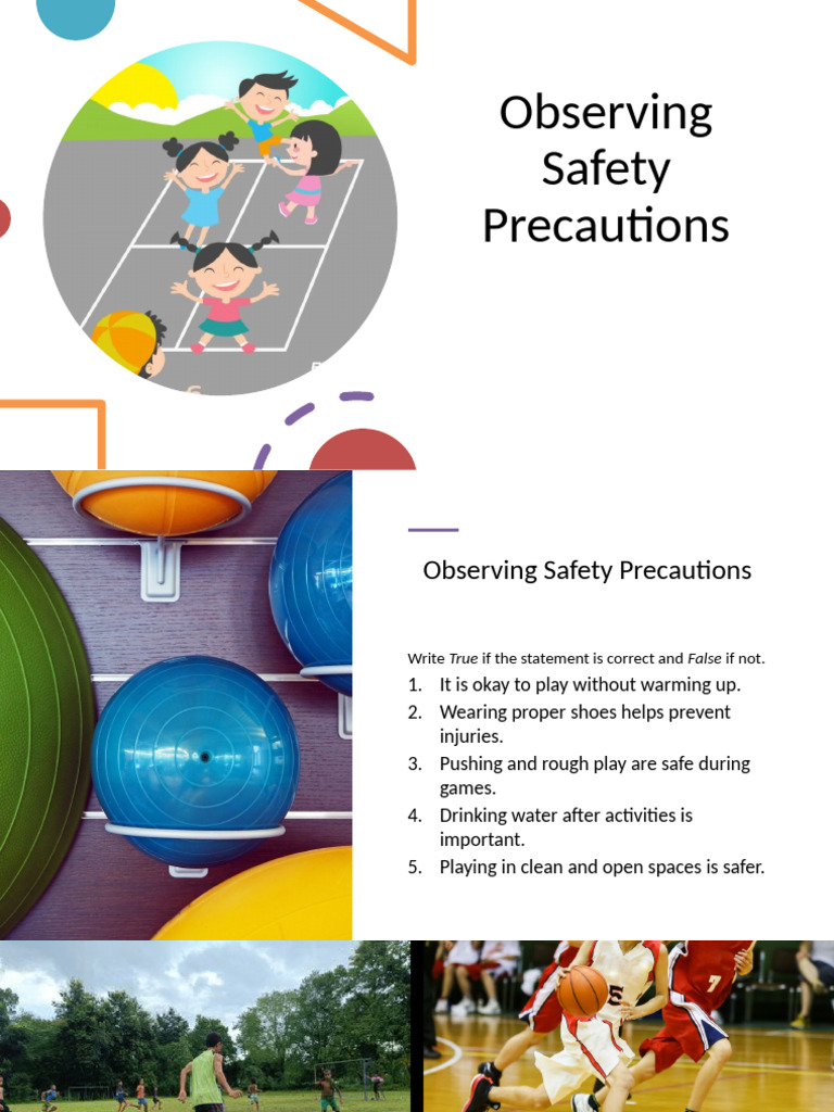 Safety Guidelines for Physical Activities | PDF