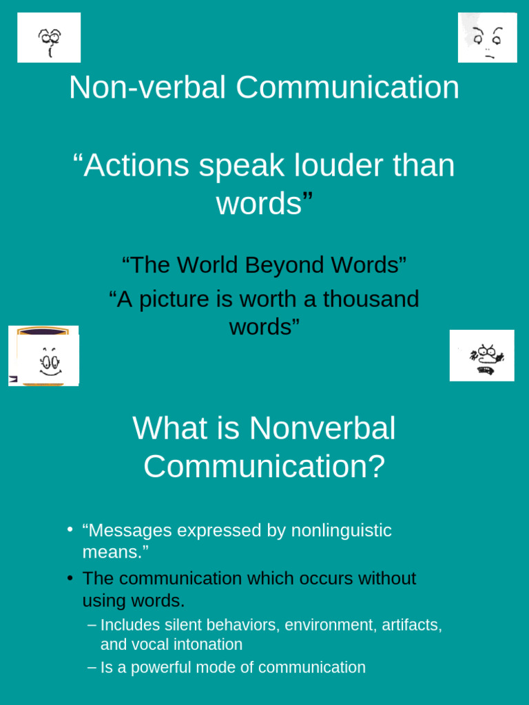 Non Verbal Communication | PDF | Nonverbal Communication | Communication