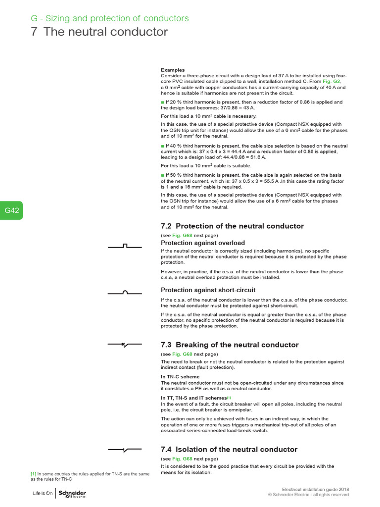 Neutral Conductor Sizing & Protection Guide | PDF | Fuse (Electrical ...