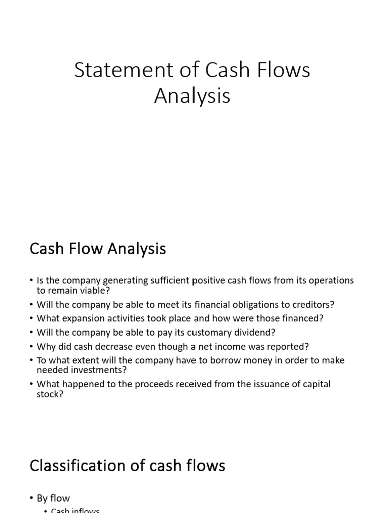 Cash Flow and Gross Profit Analysis | PDF | Free Cash Flow | Cash Flow ...