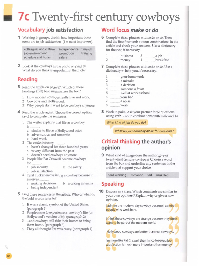 Unit 7C | PDF | Cowboys