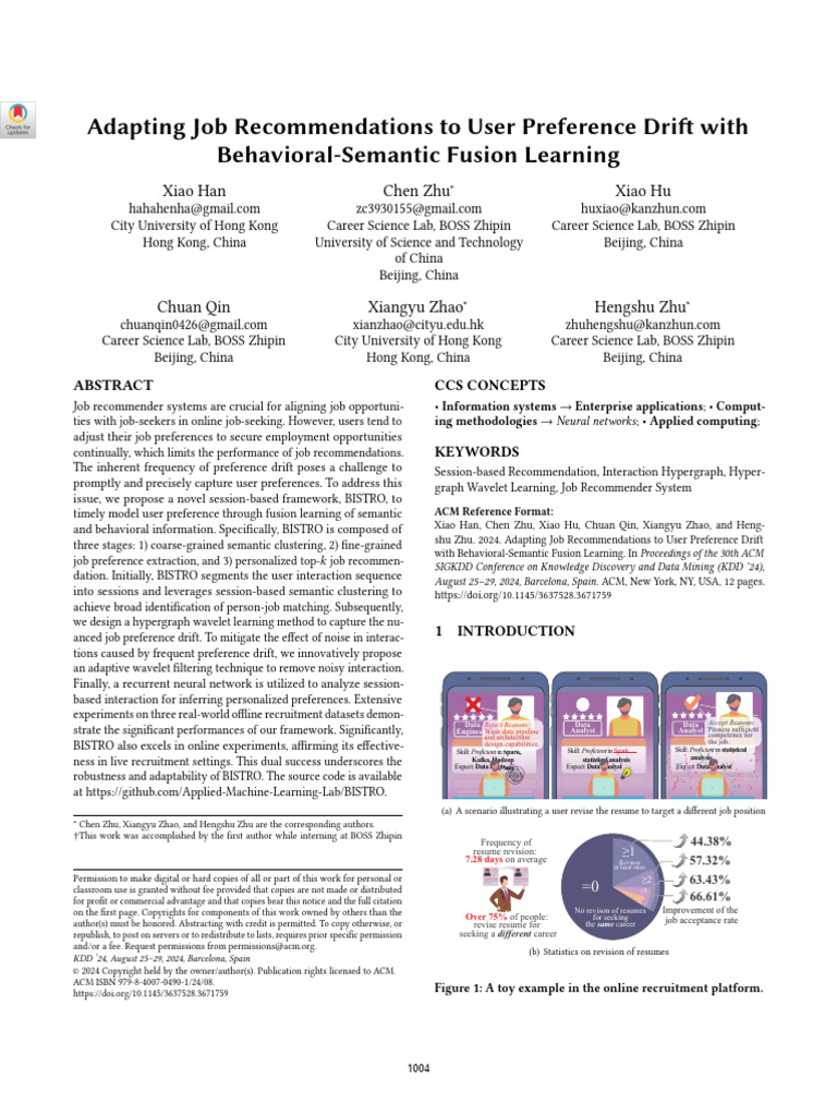 Job Recommendations with Preference Drift | PDF | Wavelet | Eigenvalues ...