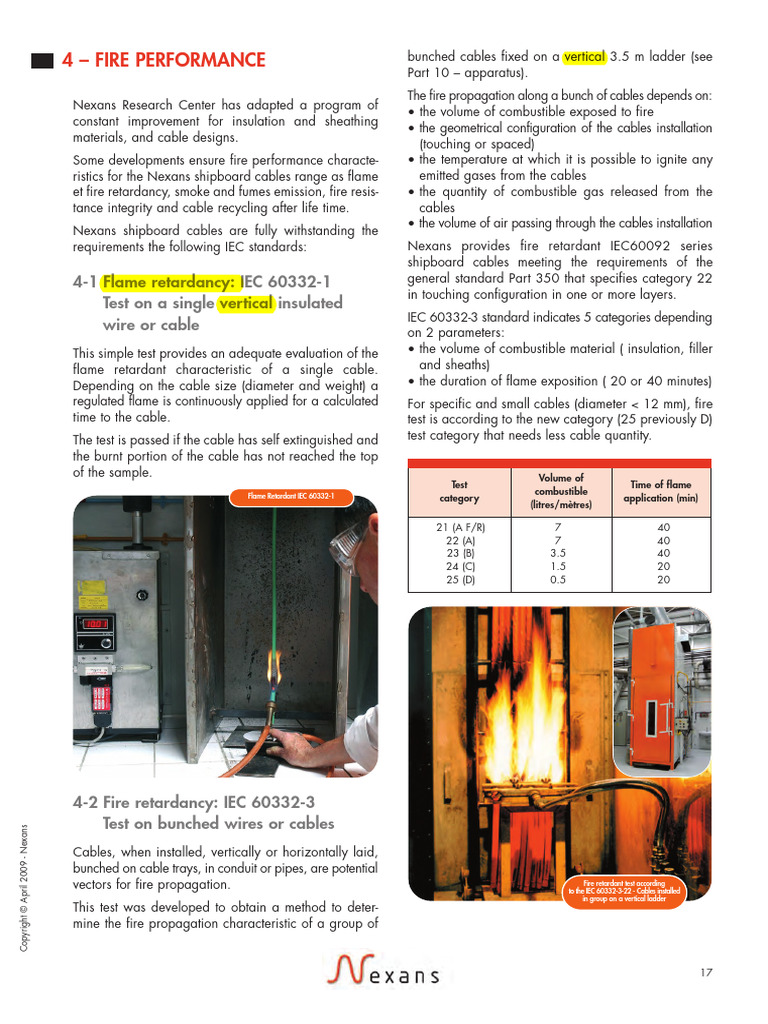 Nexans Shipboard Cables Fire Performance Standards | PDF | Fires