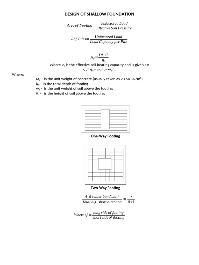 Design of Shallow Foundation | PDF | Concrete | Prestressed Concrete
