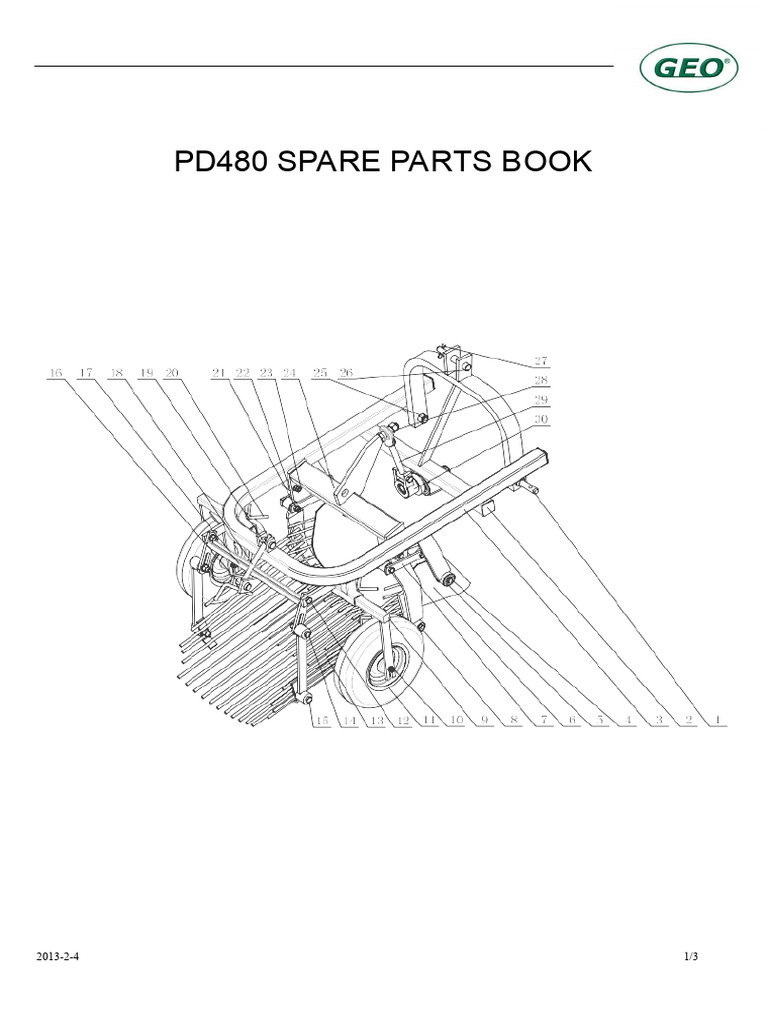 Pd480 Spare Parts Book | PDF | Nut (Hardware)
