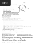 Circle Problem-Solving Questions | PDF | Circle | Angle