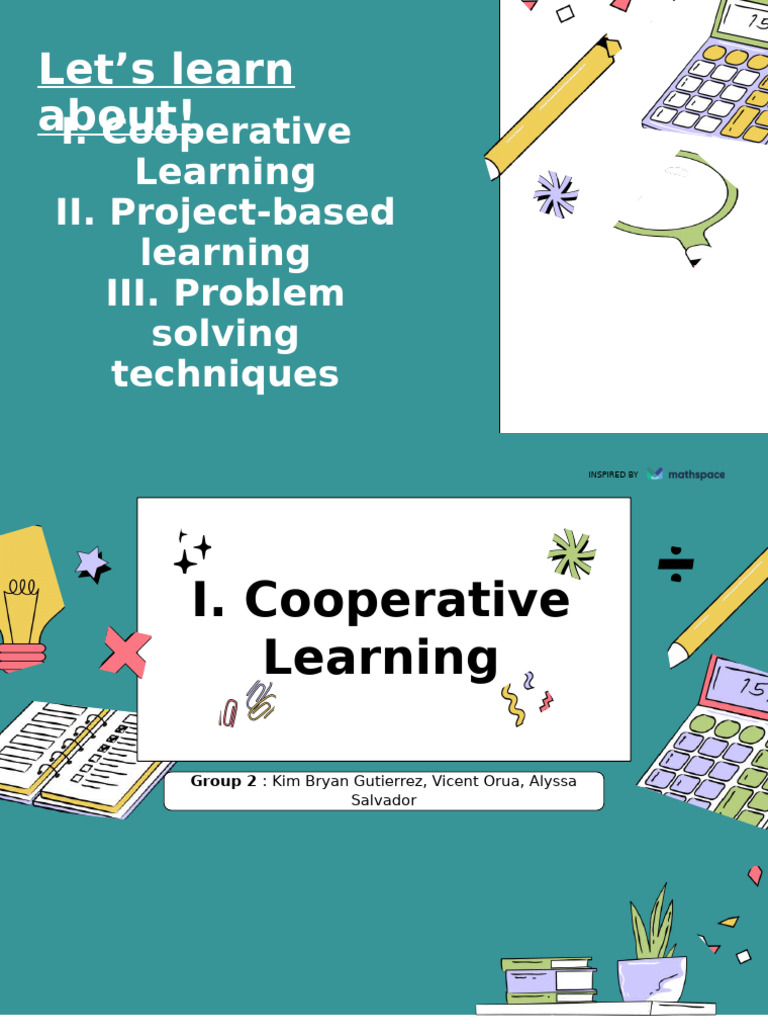 Cooperative Learning and PBL Techniques | PDF | Learning | Procedural ...