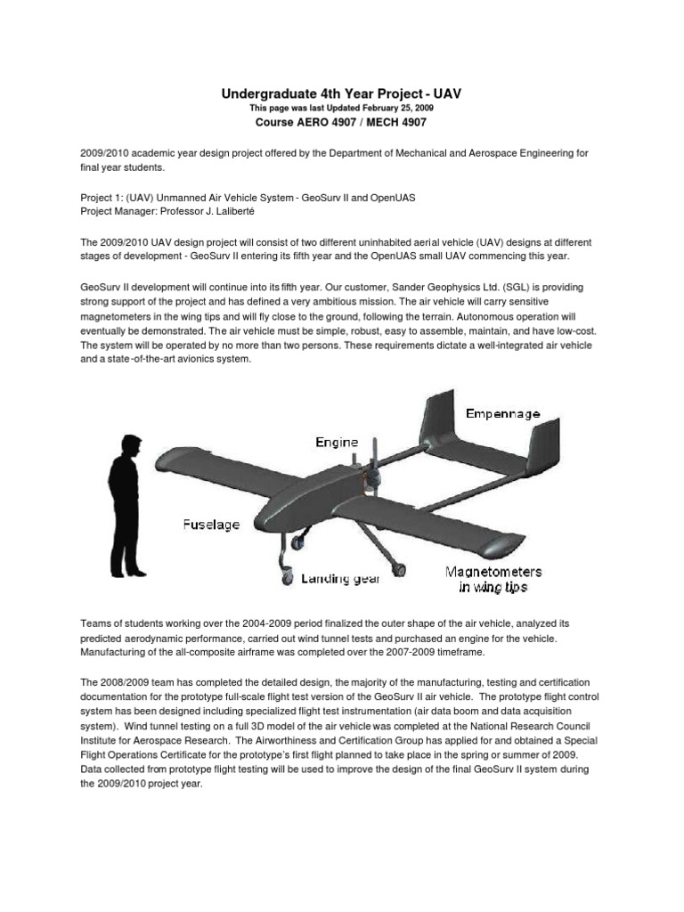 UAV Design Project Overview 2009/2010 | PDF | Flight Test | Unmanned ...