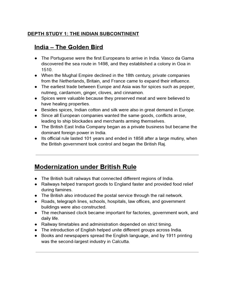 History of British Rule in India | PDF | Mughal Empire | British Raj