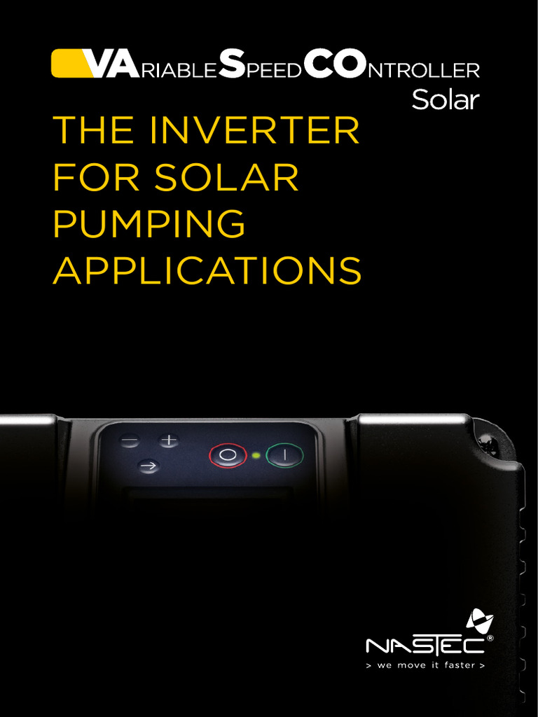 Nastec Inverter for Solar Pumping Systems | PDF | Photovoltaic System ...