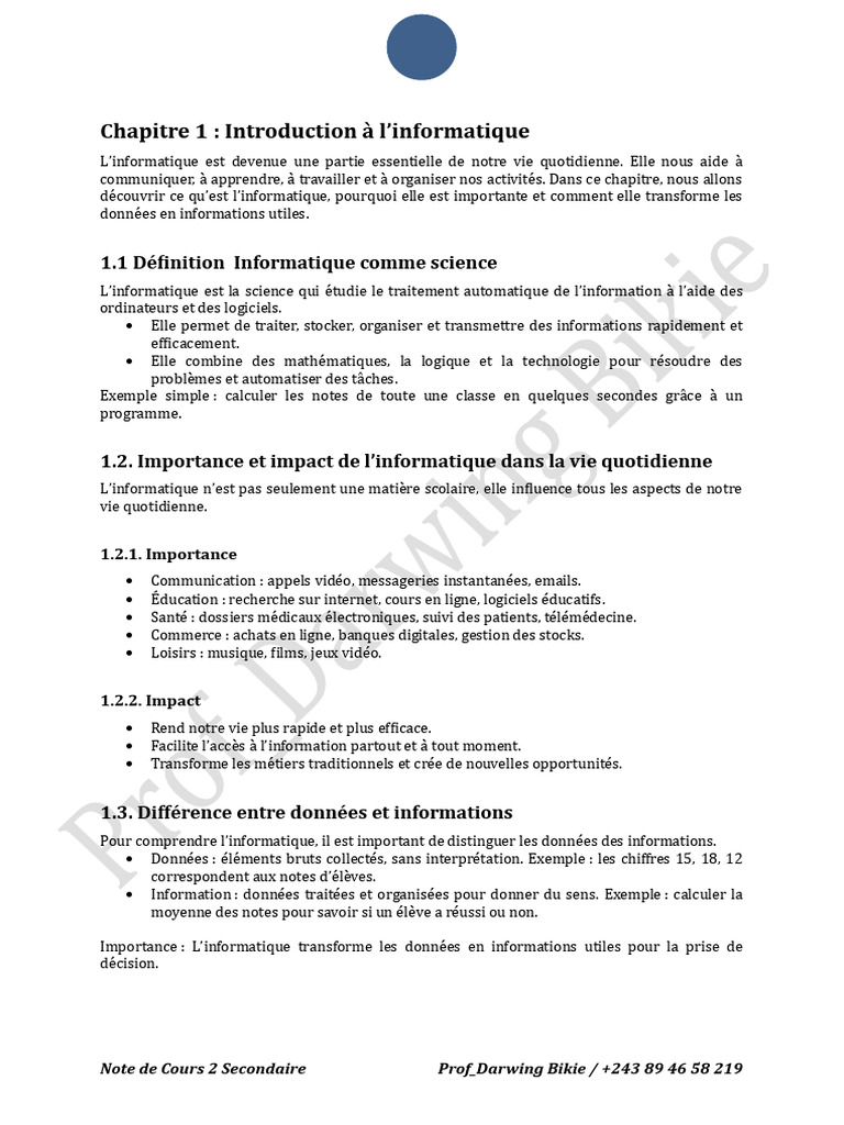Introduction à l'informatique et ordinateurs | PDF | Logiciel antivirus ...