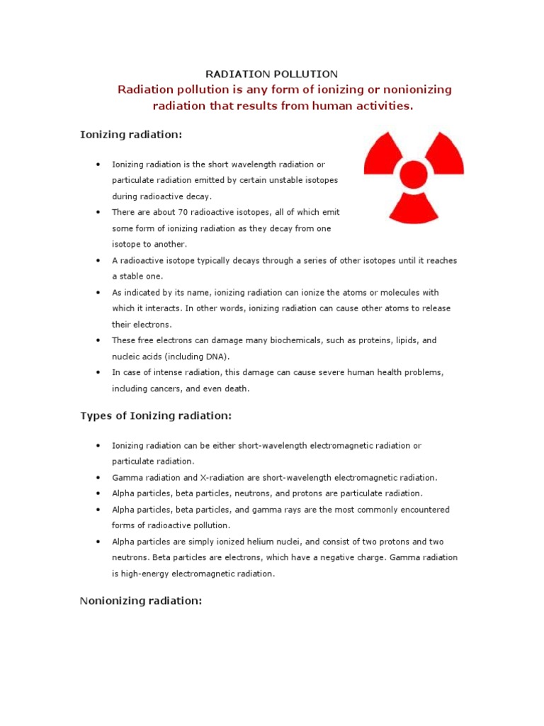 radiation essay