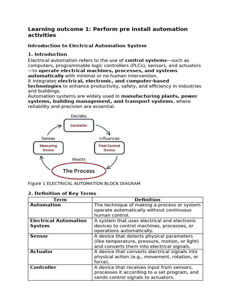 Introduction To Electrical Automation System | PDF | Programmable Logic ...