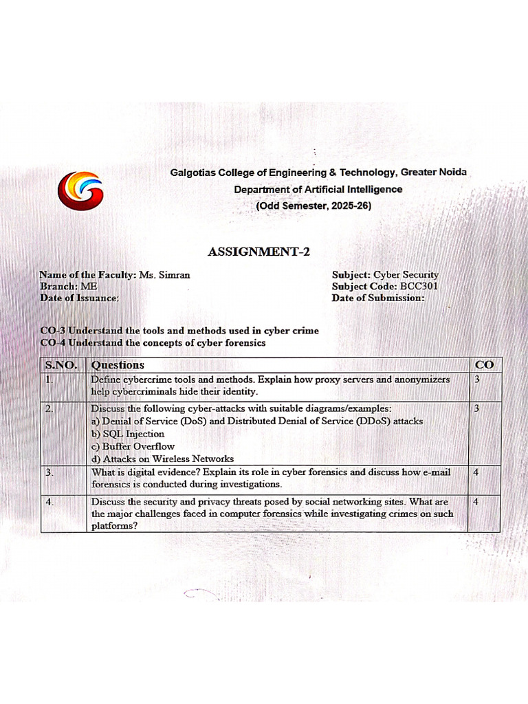 Cyber Security Assignment 2 | PDF