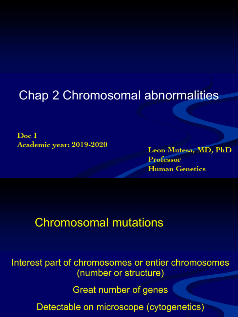Chromosomal Abnormalities Overview | PDF | Karyotype | Cytogenetics