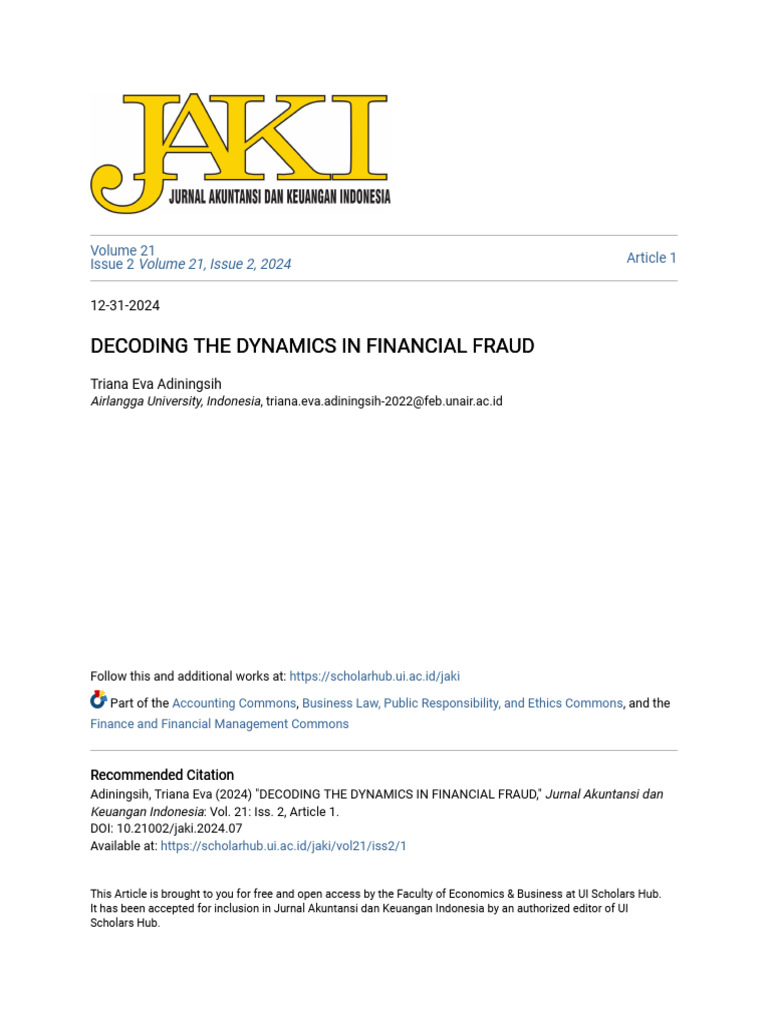 Decoding The Dynamics in Financial Fraud | PDF | Money Laundering ...