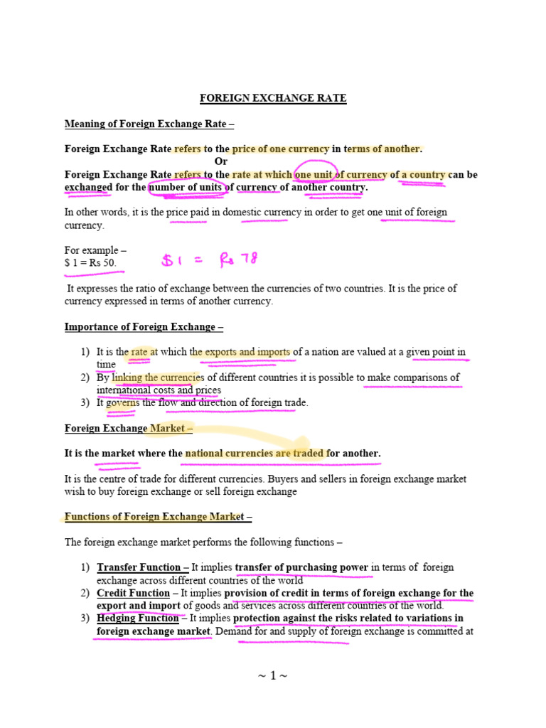 Foreign Exchange Rate-Chp12 2 | PDF | Exchange Rate | Currency ...