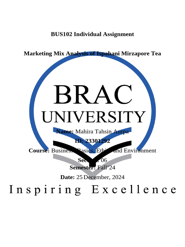 BUS102 | PDF | Marketing | Tea