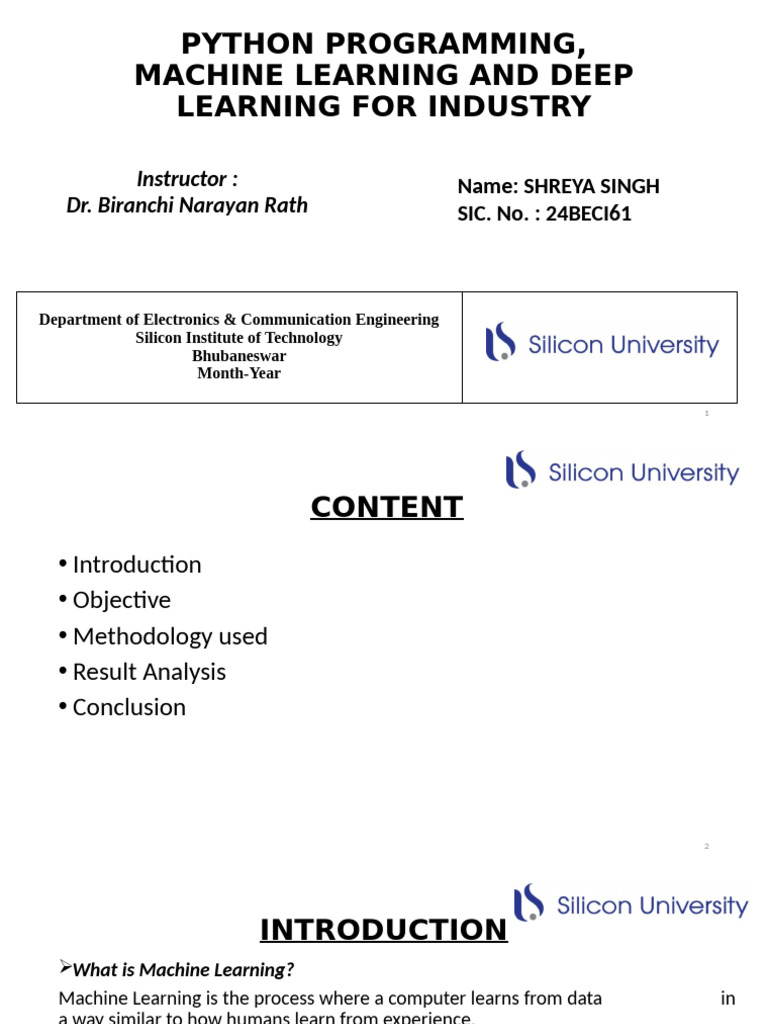 Python ML & Deep Learning for Industry | PDF | Machine Learning ...