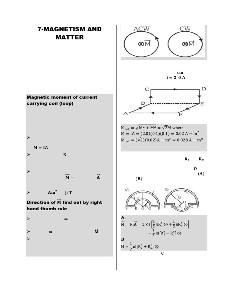 Magnetic Dipole Moments Explained | PDF | Magnetic Field | Magnet