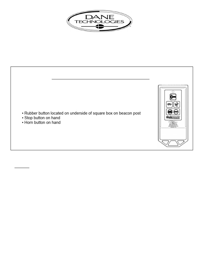 QuicKART 2000 Remote Programming Guide | PDF