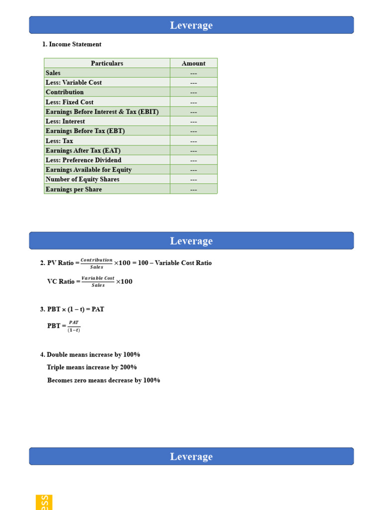 2. Leverage | PDF | Investing | Financial Economics