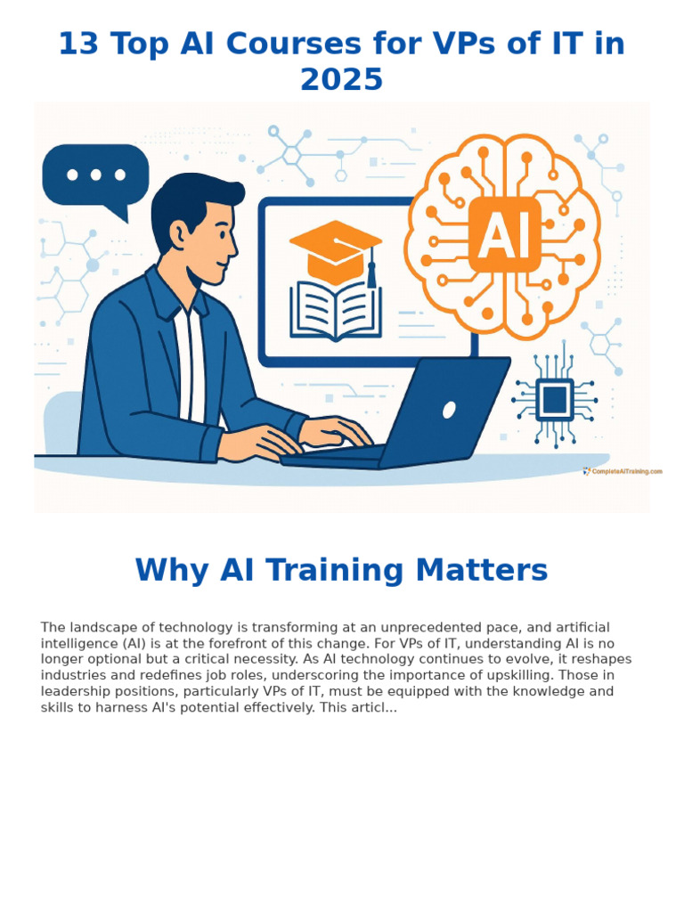 Top AI Courses for IT VPs in 2025 | PDF | Artificial Intelligence ...