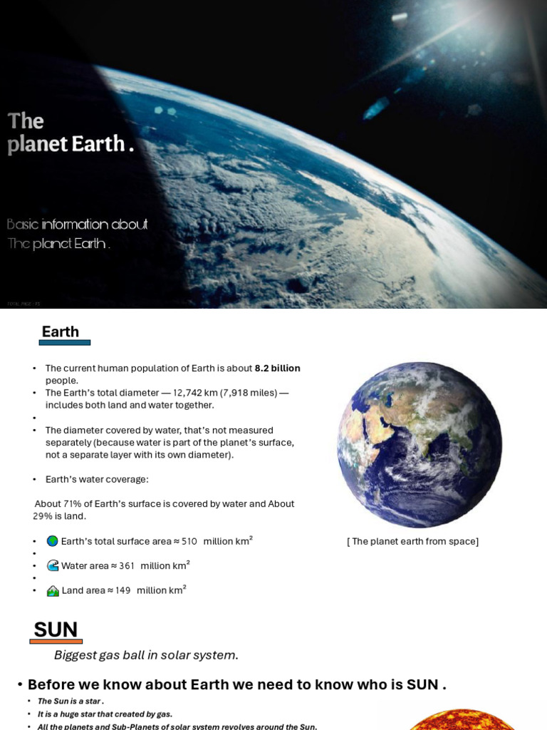 Earth: Facts About Our Planet | PDF | Solar System | Planets