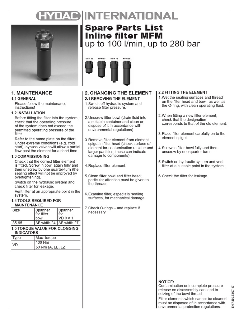 MFM Inline Filter Maintenance Guide | PDF | Tap (Valve) | Valve
