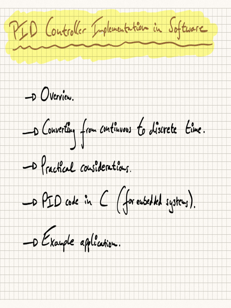 PID Controller Implementation in Software | PDF