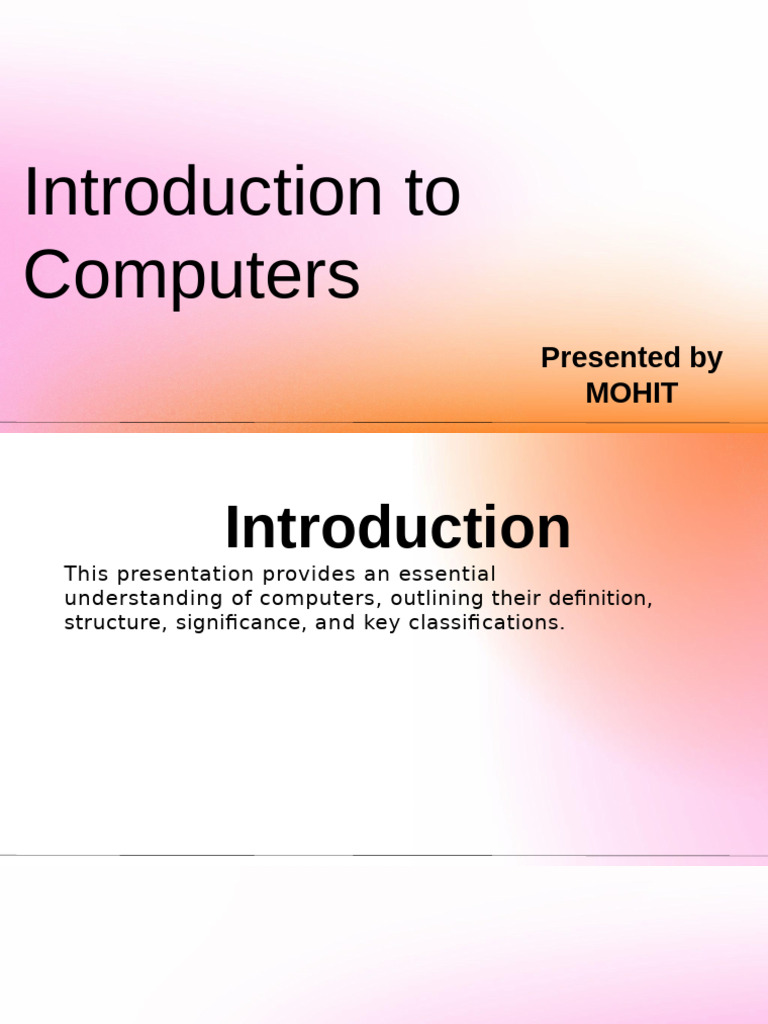 Introduction+to+Computers - PPTX 20250729 222615 0000 | PDF