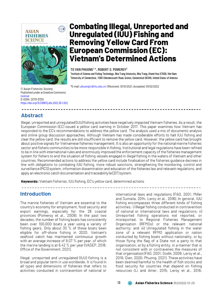 Combating Illegal, Unreported and Unregulated (IUU) Fishing and ...