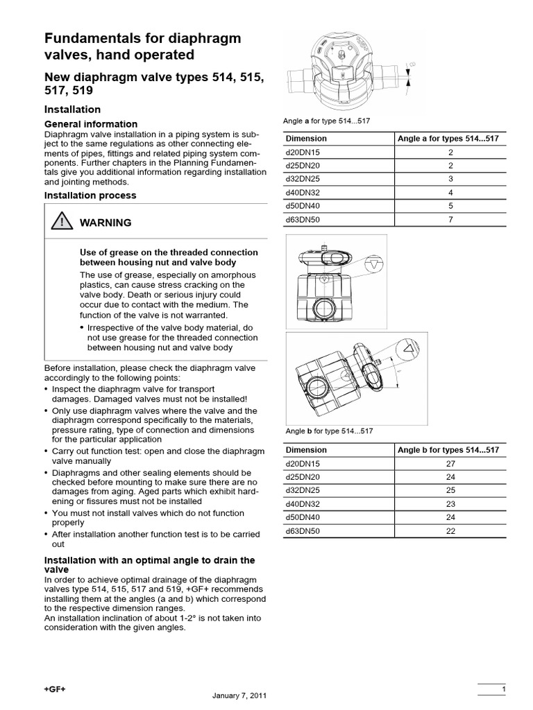 5-Series Diaphragm Valve Installation 