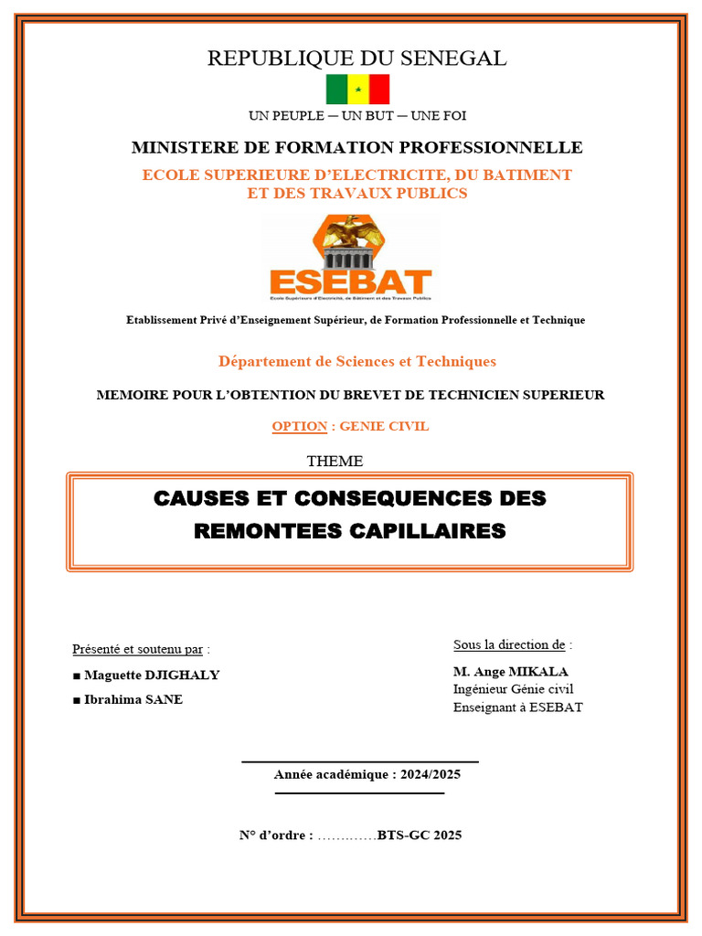 Remontées Capillaires Causes et Effets PDF — free download
