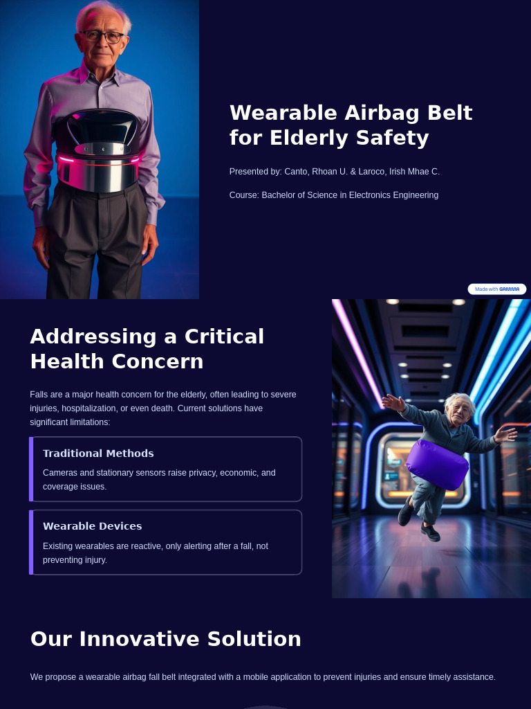 Wearable Airbag Belt For Elderly Safety | PDF | Airbag | Wearable ...