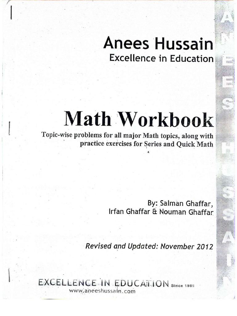 Anees Hussain Maths Book (Iba) - Compressed | PDF