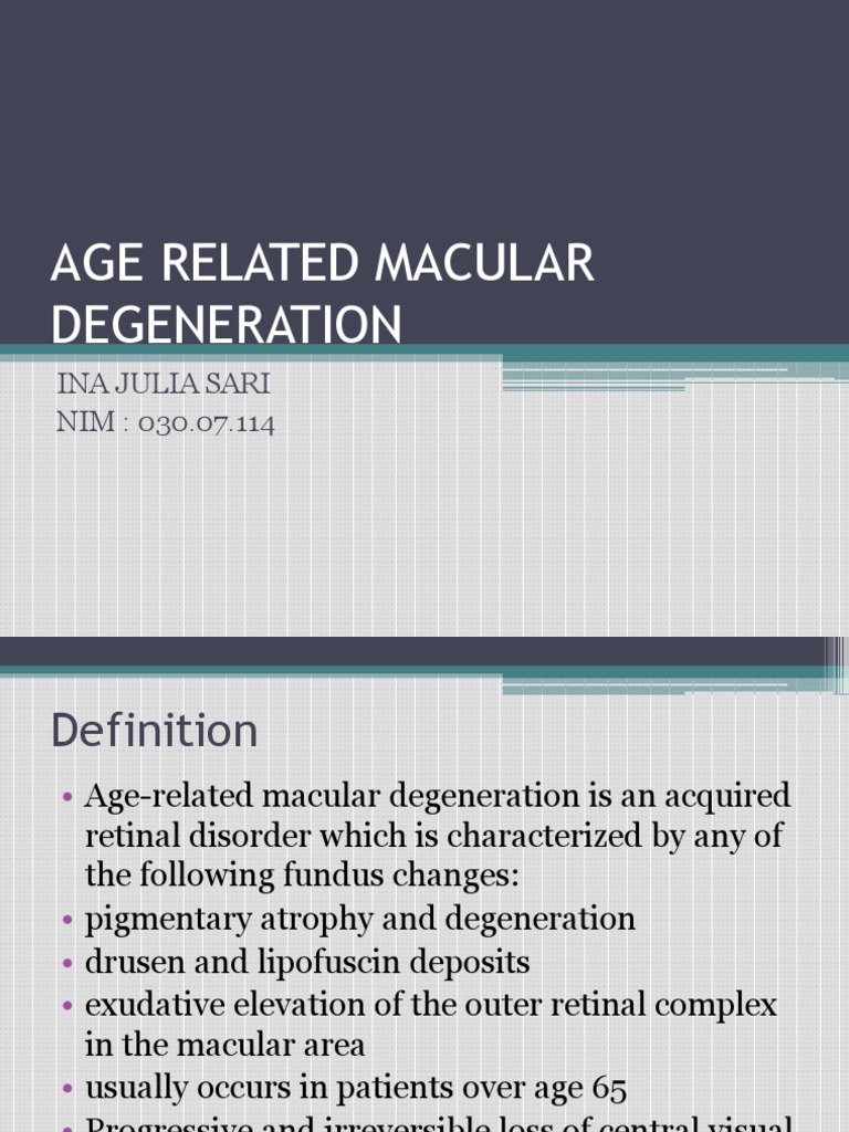 Understanding Age-Related Macular Degeneration | PDF | Eye | Ophthalmology